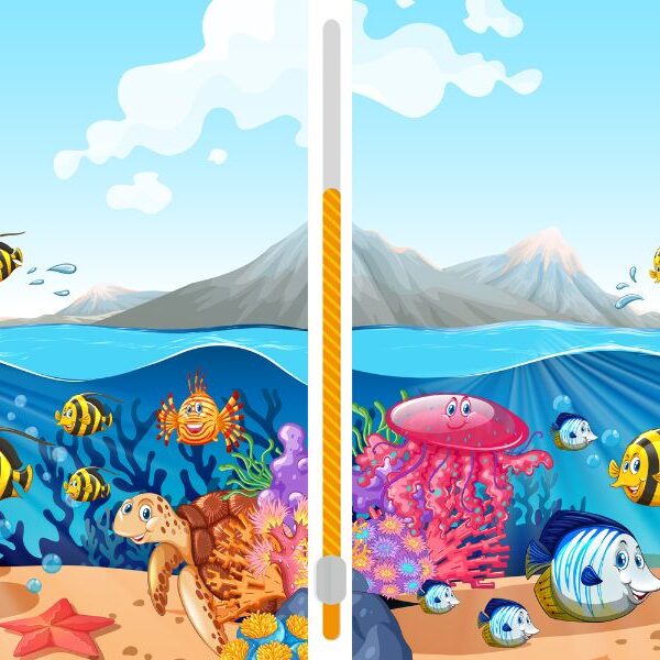Spot the difference challenge: can you beat the timer and find the 6 fishy differences in less than 25 seconds?