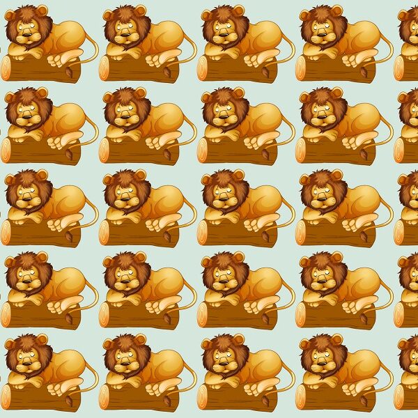 Can you spot the odd one out? challenge yourself to find the different lion in less than 18 seconds!