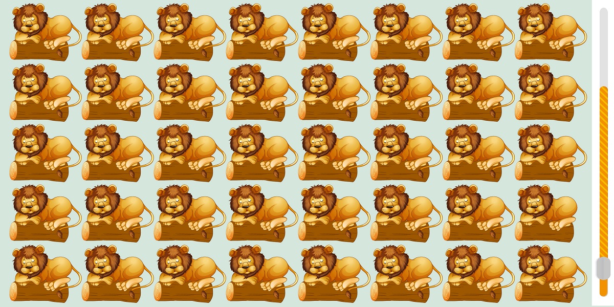 Can you spot the odd one out? challenge yourself to find the different lion in less than 18 seconds!