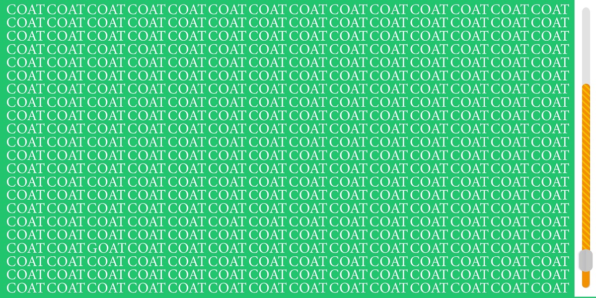 Find the word challenge: spot the goat in less than 12 seconds in this visual test of coats!