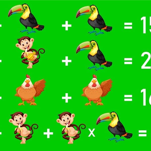 Brain teaser: crack the code to solve the animal equation in 27 seconds!