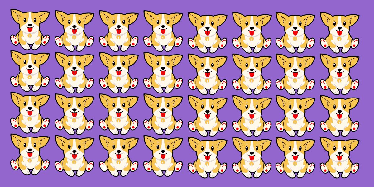Can you spot the odd ones out in less than 25 seconds? challenge your visual skills with this series of Corgi images!
