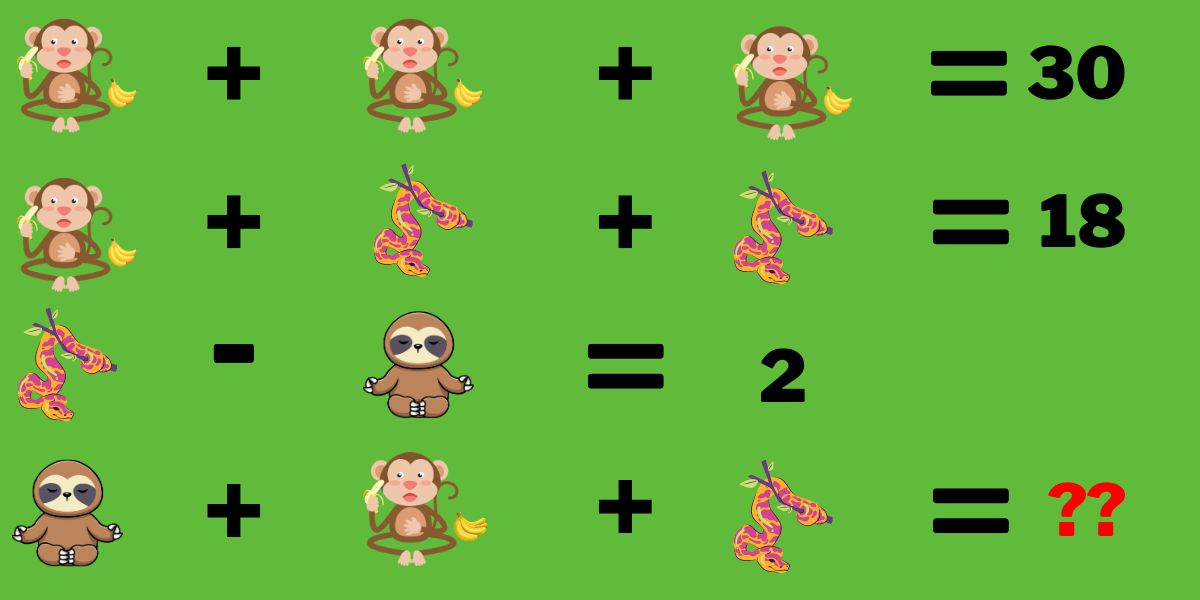 Brain teaser: crack the code to solve the animal equation in 12 seconds - test your IQ!