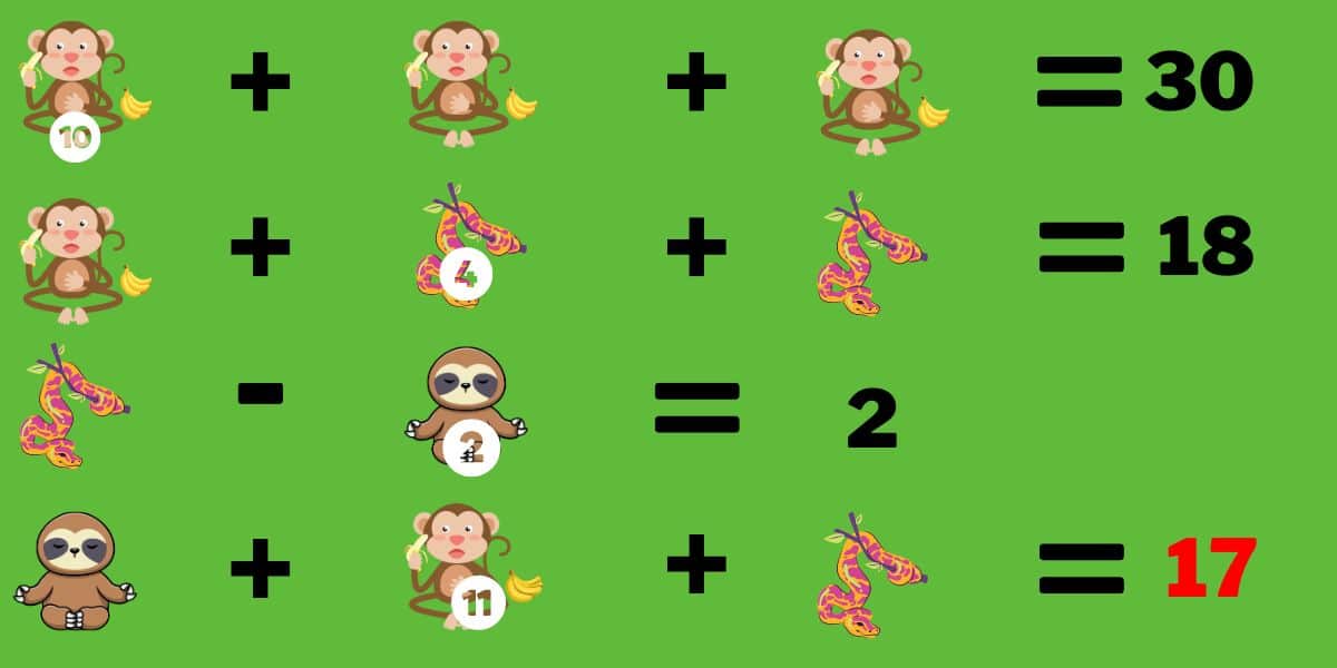Brain teaser: crack the code to solve the animal equation in 12 seconds - test your IQ!