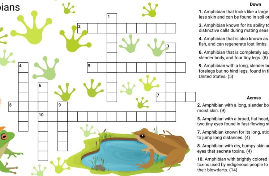 Test your genius IQ: Try the 120-second amazing amphibians crossword challenge!