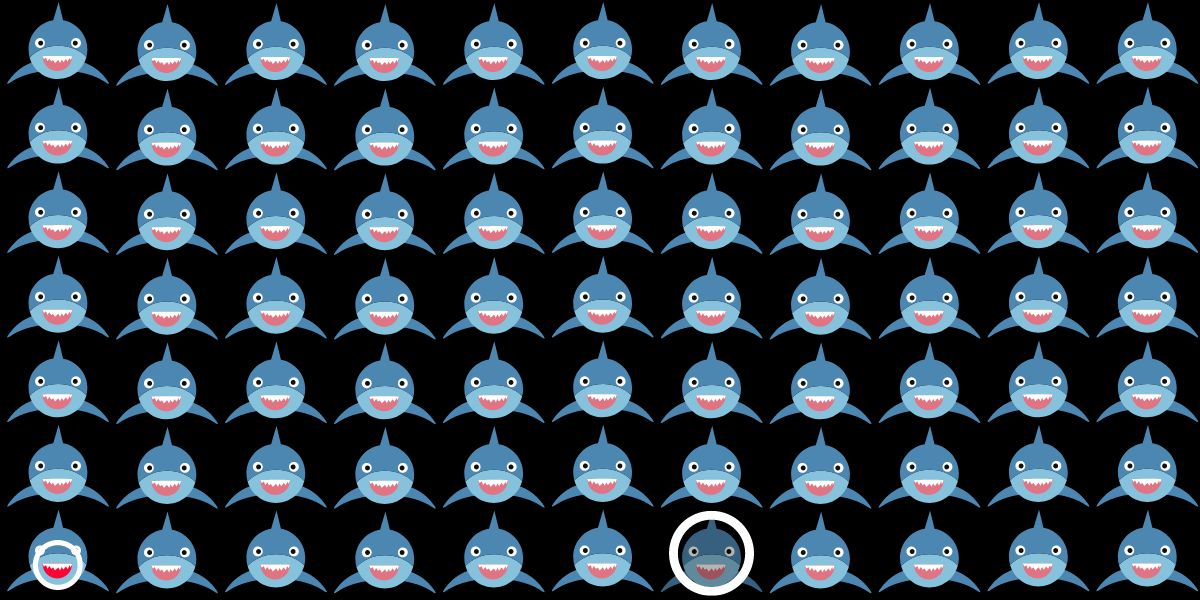 Can you spot the odd one out in 7 seconds? over 95% of people can't - take the ultimate shark IQ test now!