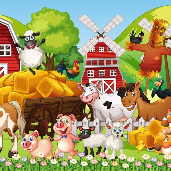 Find the bee brain teaser challenge: can you spot the tiny bee in this busy farmyard scene in less than 9 seconds?