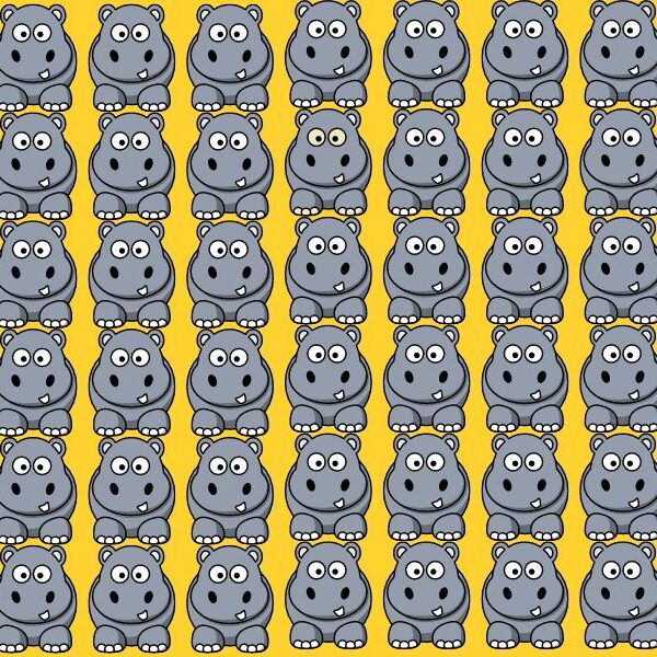 Can you spot the odd one out in 6 seconds? Only 4% of people can beat this hippo challenge!