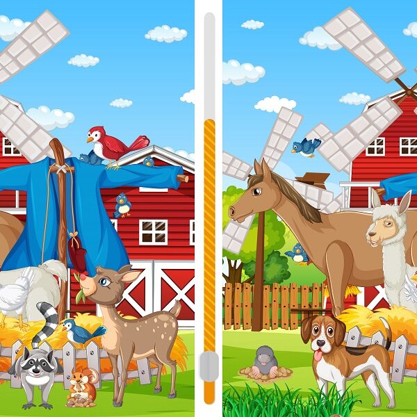 Can you spot the 7 differences between these farm images in less than 14 seconds? Show your brain power and take the challenge now!