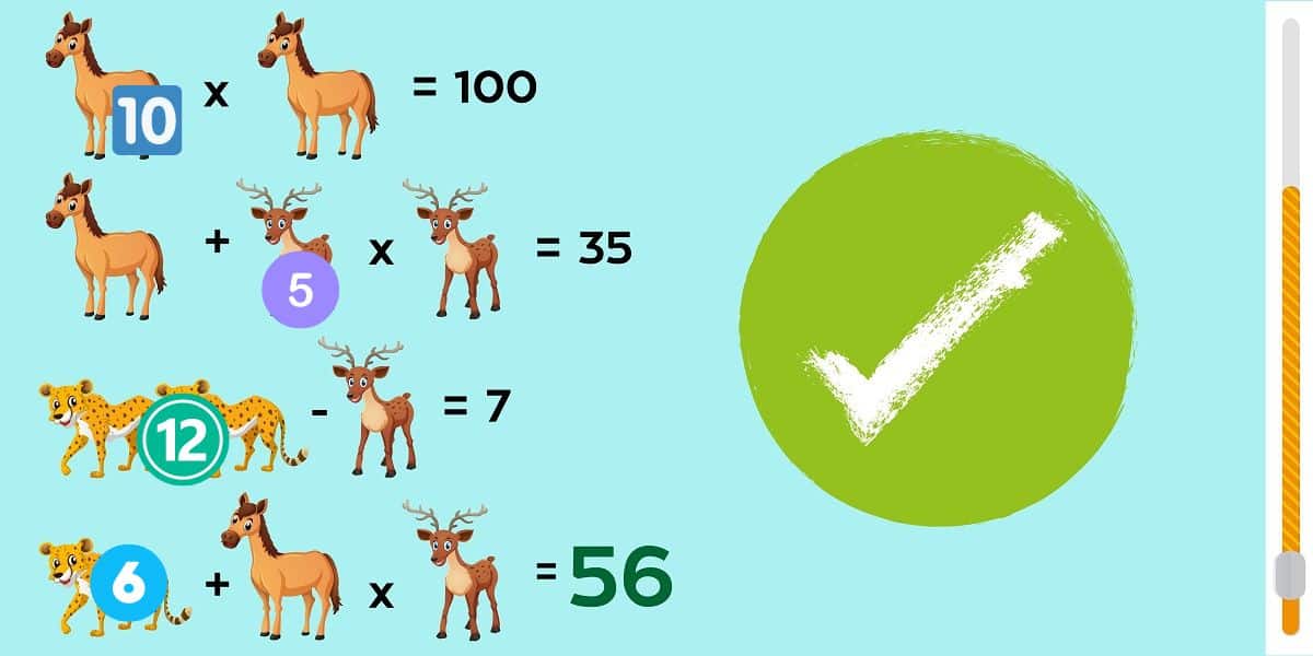 Test your IQ with this crack the code animal brain teaser: solve the equation in 8 seconds!